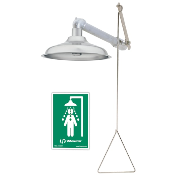 Vertical & Horizontal Mount Emergency Stainless Steel Head Drench Shower