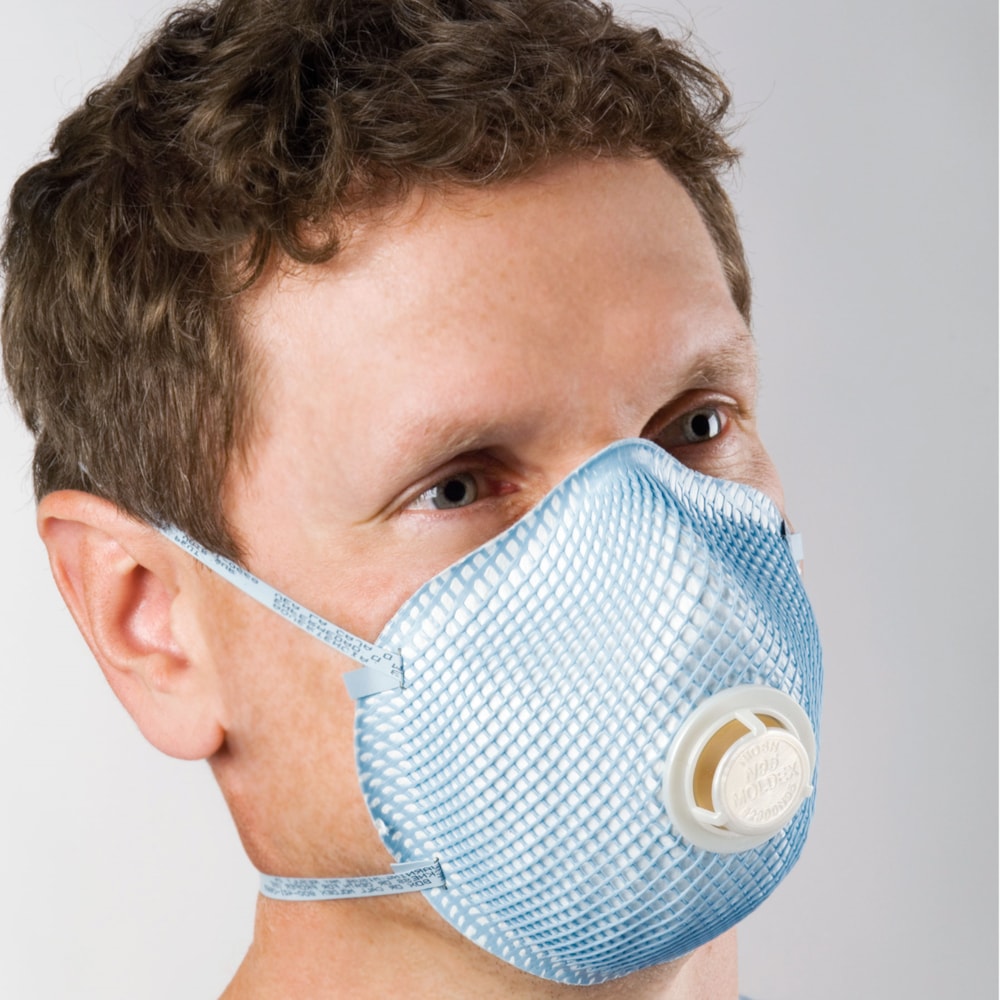 2300 N95 Standard Shape Exhalation Valve Disposable Respirator Masks, 10/Box