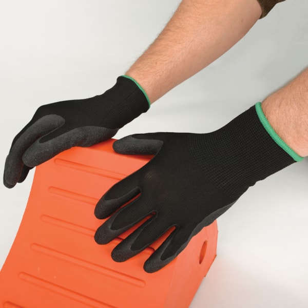 Economical Rubber Palm Coated Polyester Work Gloves, Pair