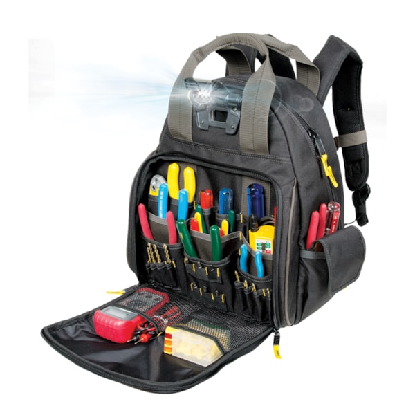 53-Pocket Tech Gear™ Lighted Backpack Tool Bag