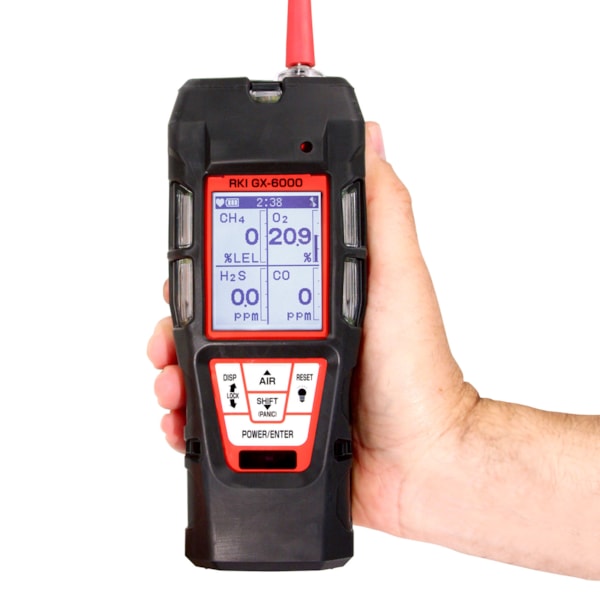 GX-6000 Alkaline Battery Mulit-Gas Monitor – LEL, O2, CO, H2S 