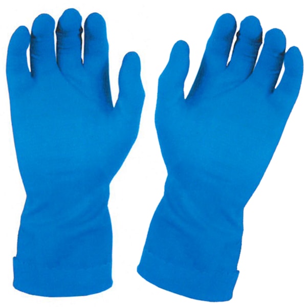 M8 11 mil 13" Natural Blue Latex Gloves, 12 Pair/Bag