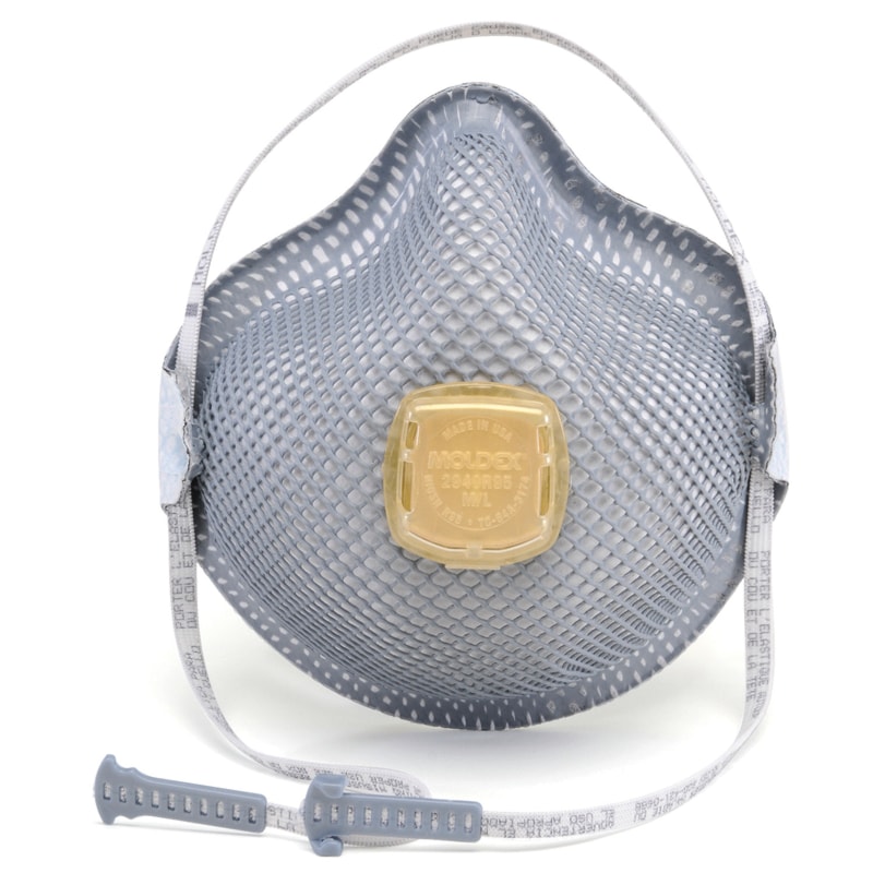 2940 R95 Plus Nuisance Acid Gas Relief Exhalation Valve & HandyStrap® Disposable Respirator Masks, 10/Box
