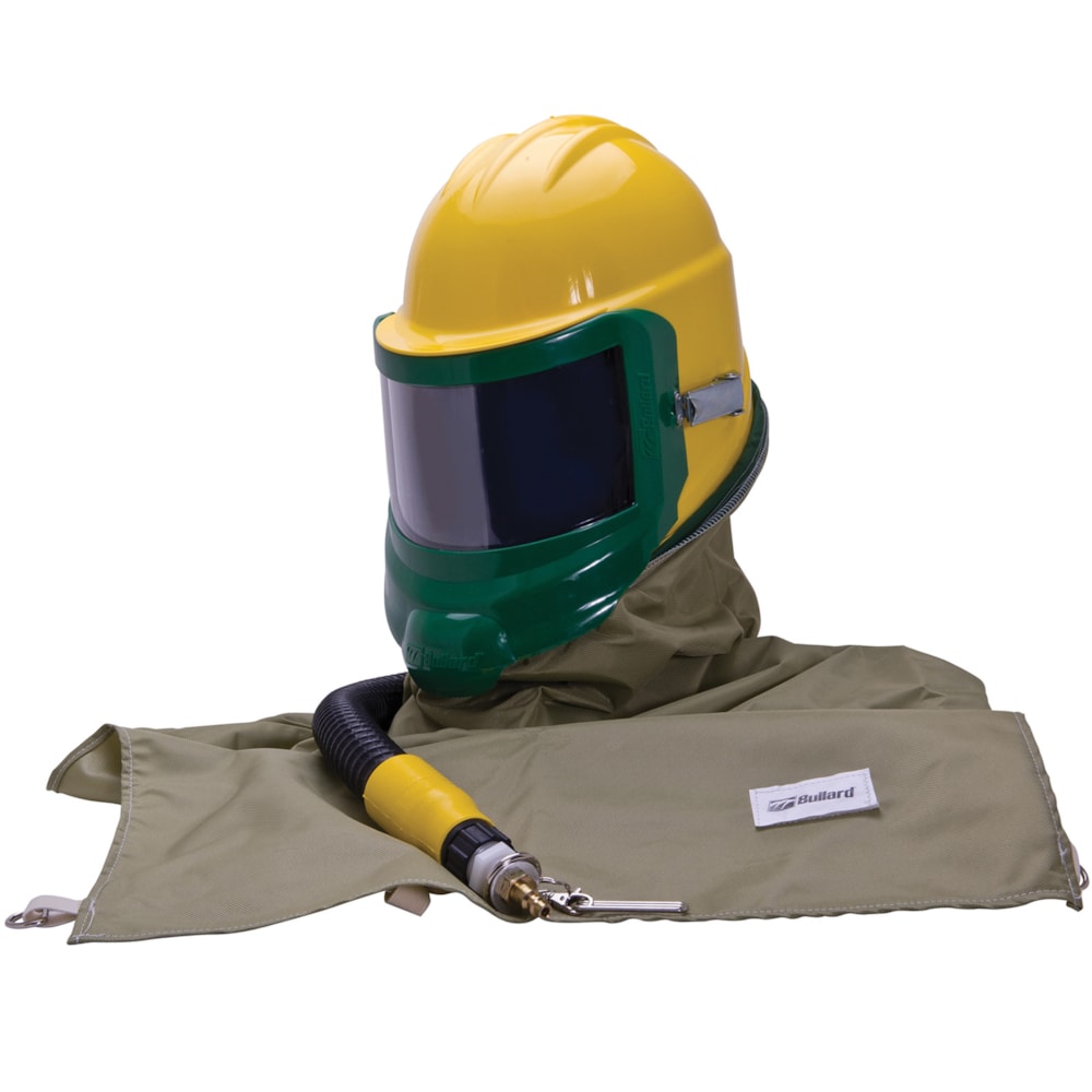Ambient Air Pump 28" Cape Assembly & 1/2" Fitting Sand Blasting Helmet Respirator System