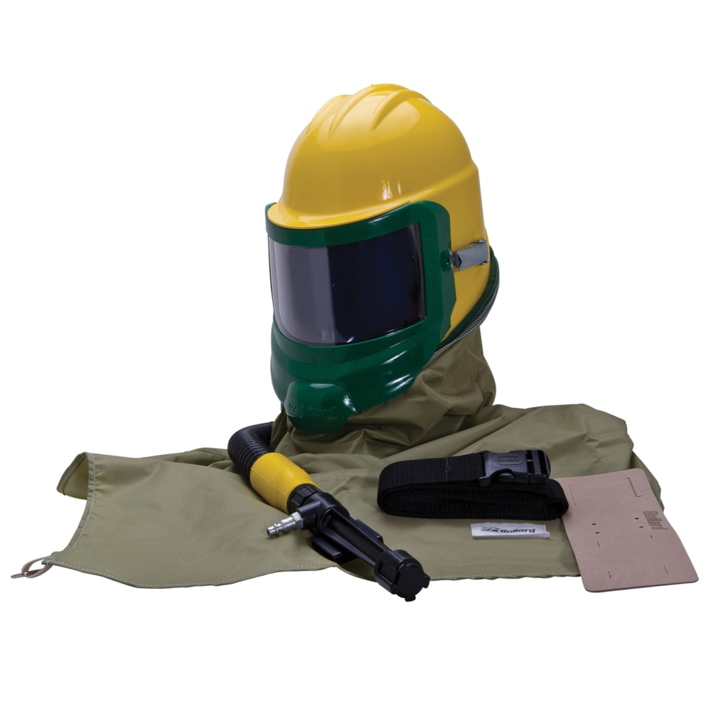 Air Compressor 28" Cape Assembly, 1/4"  Fitting & CT Cool Tube Sand Blasting Helmet Respirator System