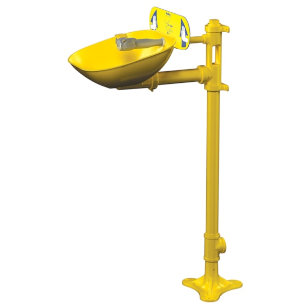 Pedestal Mount Plastic Bowl Emergency Eye Wash Station