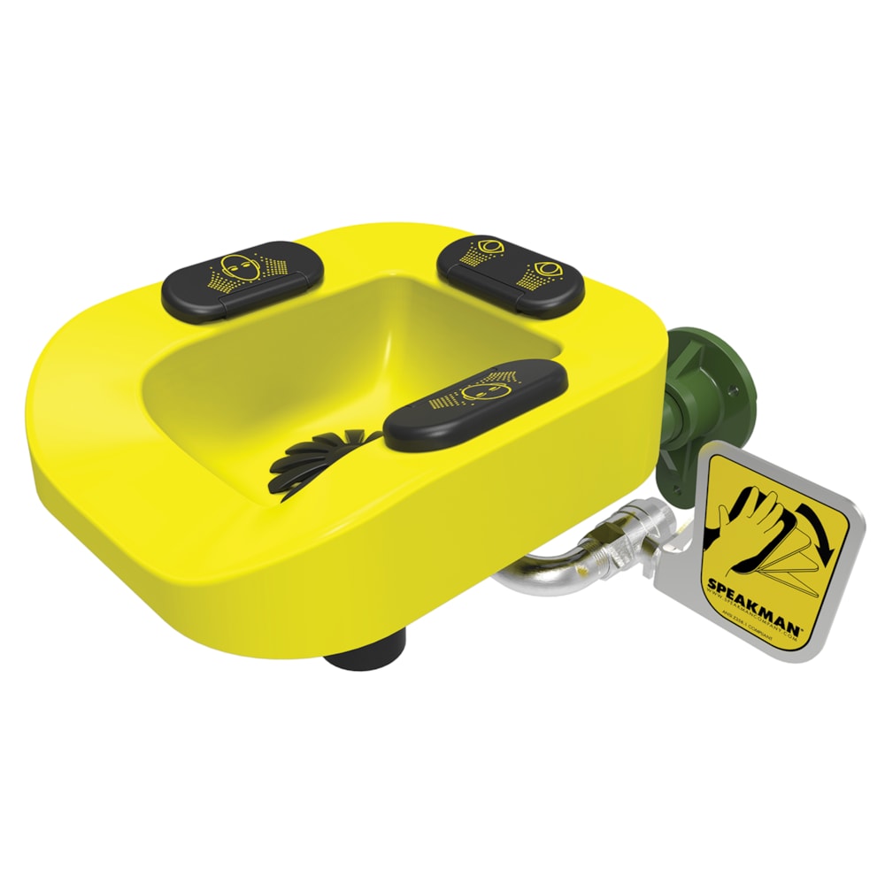 Wall Mount Plastic Bowl Emergency Eye Wash & Face Wash Station