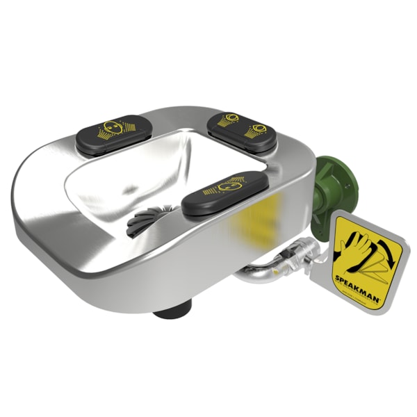 Wall Mount Stainless Steel Bowl Emergency Eye Wash & Face Wash Station