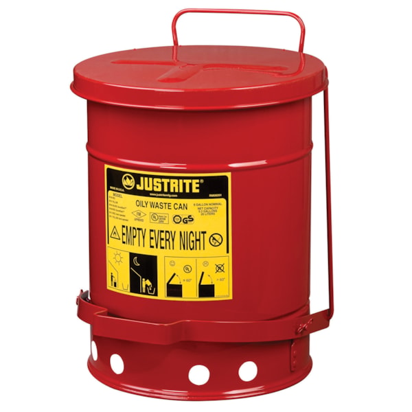 6 Gallon Steel Oily Waste Can