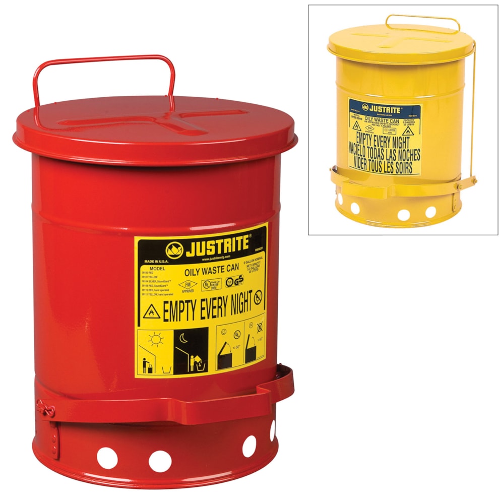 6 Gallon Steel Oily Waste Can
