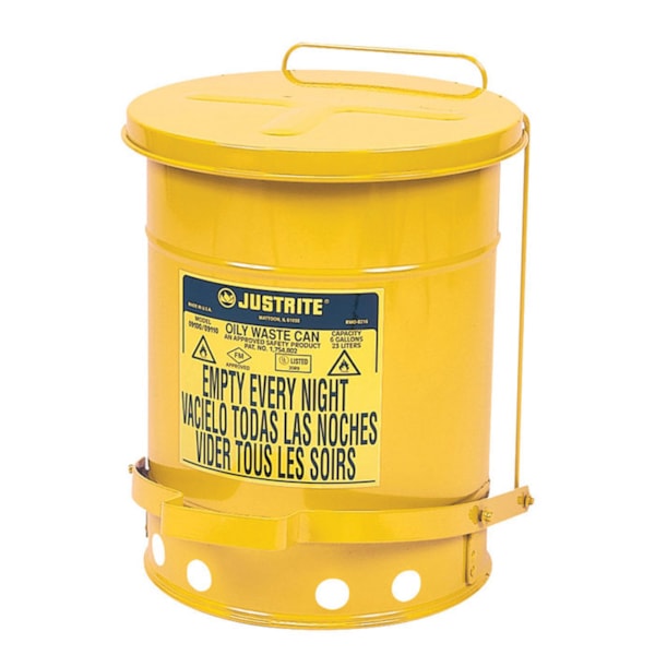 6 Gallon Steel Oily Waste Can