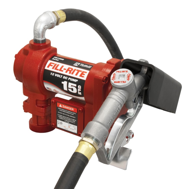 12-Volt DC Electric Fuel Transfer Pump, 12' x 3/4" Hose