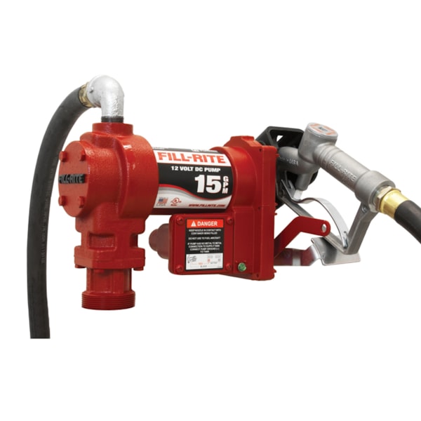 12-Volt DC Electric Fuel Transfer Pump, 12' x 3/4" Hose