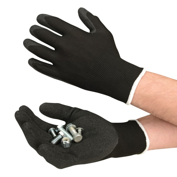 Economical Rubber Palm Coated Polyester Work Gloves, Pair