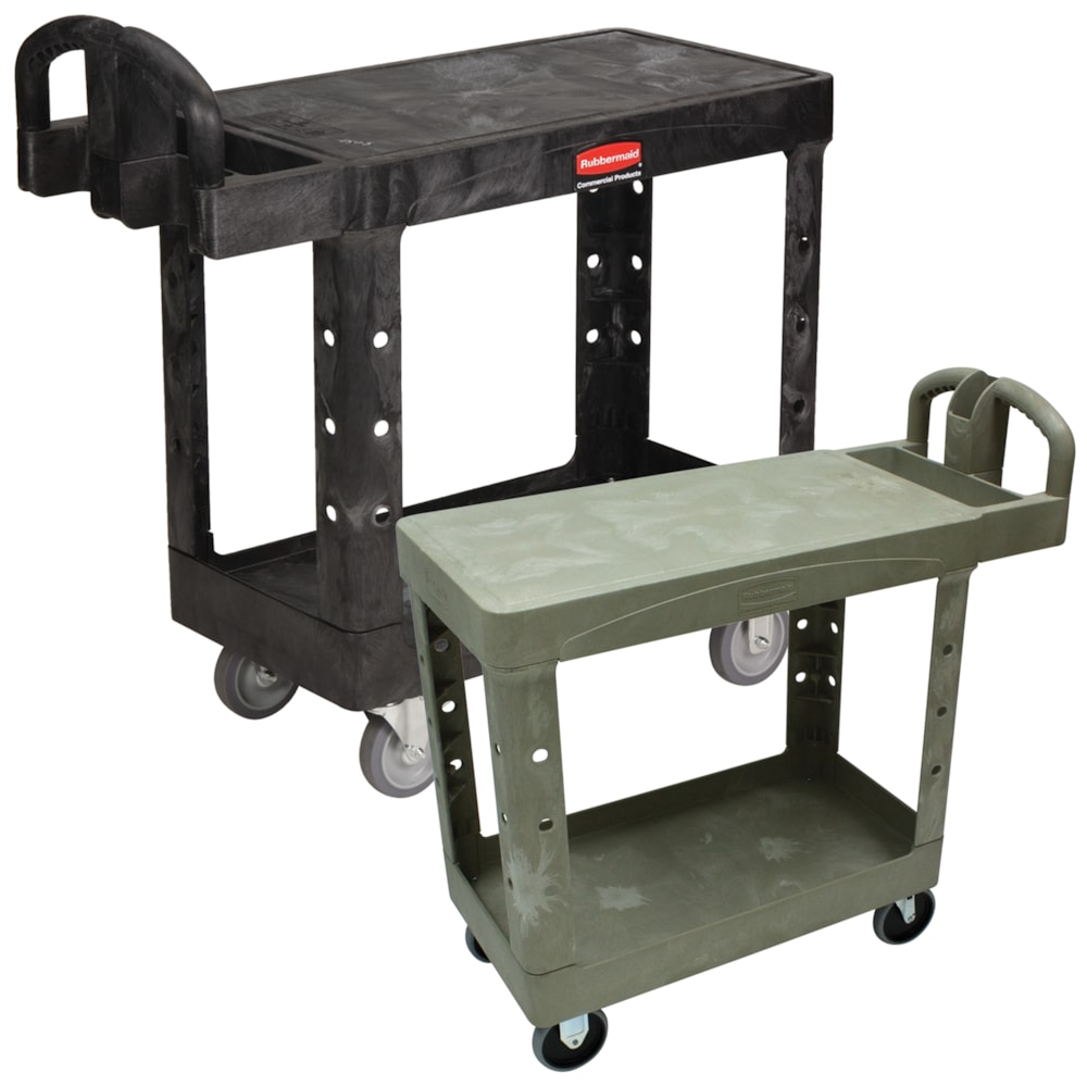 Flat Shelf Utility Cart, 38 1/2"L x 17 1/4"W x 38 1/8"H