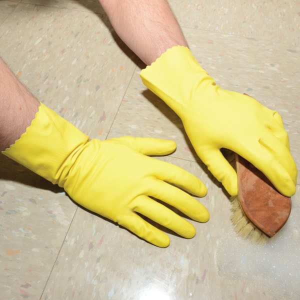 16 mil Flock Lined 12" Yellow Latex Gloves
