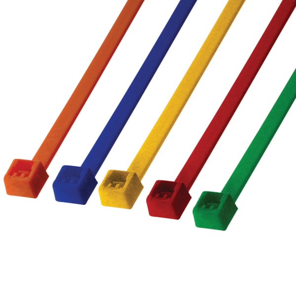 7" Colored 50 lb. Zip Ties, 100/Pack