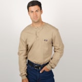 8.9 Cal Flame-Resistant Long Sleeve Henley FR Shirt thumbnail 3