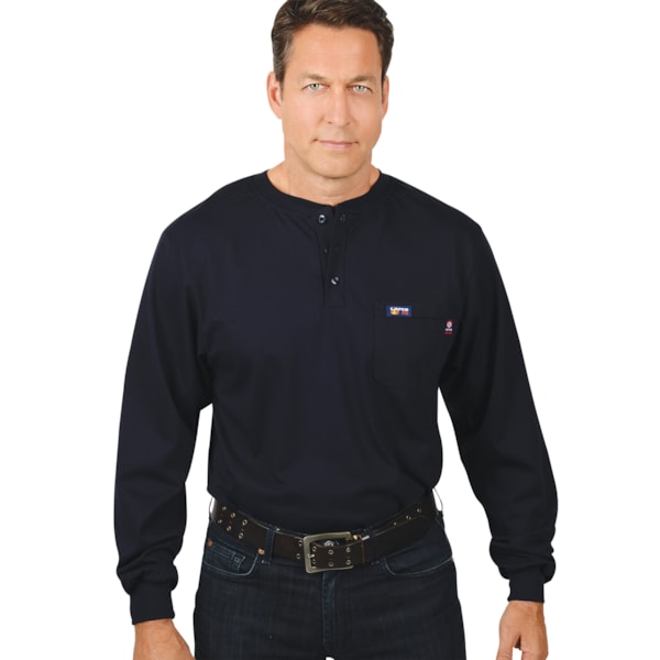 8.9 Cal Flame-Resistant Long Sleeve Henley FR Shirt