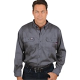 8.7 Cal 7 oz. Flame Resistant 100% Cotton Twill Men's FR Uniform Shirt thumbnail 2