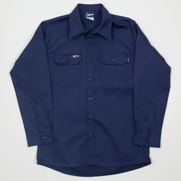 8.7 Cal 7 oz. Flame Resistant 100% Cotton Twill Men's FR Uniform Shirt