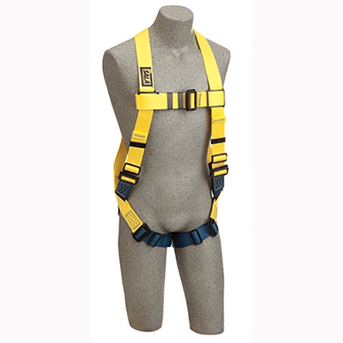 Delta™ II Arc Flash harness, 7000 lb nylon web, vest style, PVC coated hardware, back D-ring, pass thru buckles