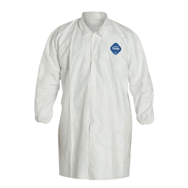 Tyvek® 400 Elastic Wrists No Pockets Disposable Lab Coat Each