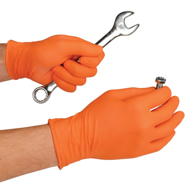 Nitrile 7 mil Powder-Free 9.5" Heavy-Duty Industrial Grade Disposable Gloves, 100 & 90/Box