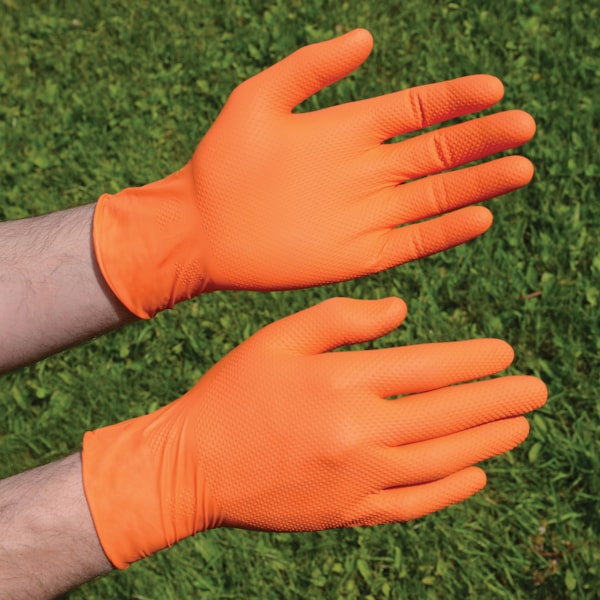 Nitrile 7 mil Powder-Free 9.5" Heavy-Duty Industrial Grade Disposable Gloves, 100 & 90/Box