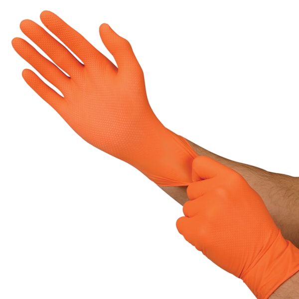 Nitrile 7 mil Powder-Free 9.5" Heavy-Duty Industrial Grade Disposable Gloves, 100 & 90/Box