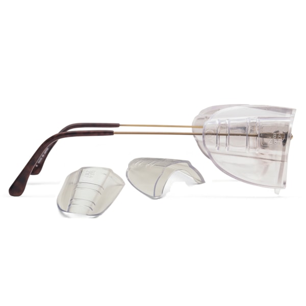 Premium PVC Slip-On Eyeglasses Safety Side Shields, Pair