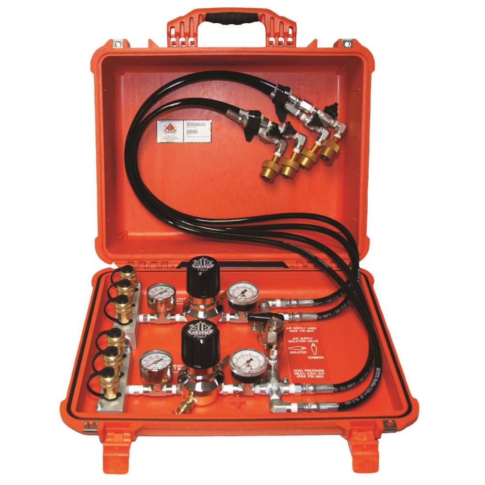 6-Outlet High Pressure MACK™ Series Multi Air Command Kit for Breathing, Filling, and Rescue Applications with Isolation Valve and HP Inlet