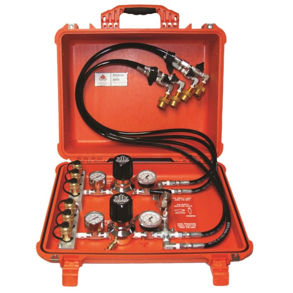 6-Outlet High Pressure MACK™ Series Multi Air Command Kit for Breathing, Filling, and Rescue Applications with Isolation Valve and HP Inlet
