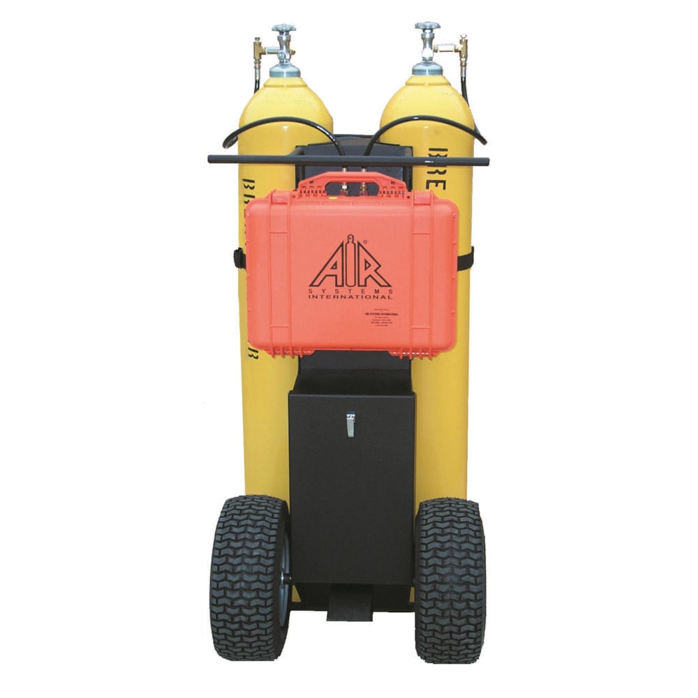 2-Cylinder MULTI-PAK™ Large Cylinder Air Cart, 4 Outlets, 4500 PSI, Electronic Alarm Whistle, For Non-Hazardous Locations, Cylinders Sold Separately