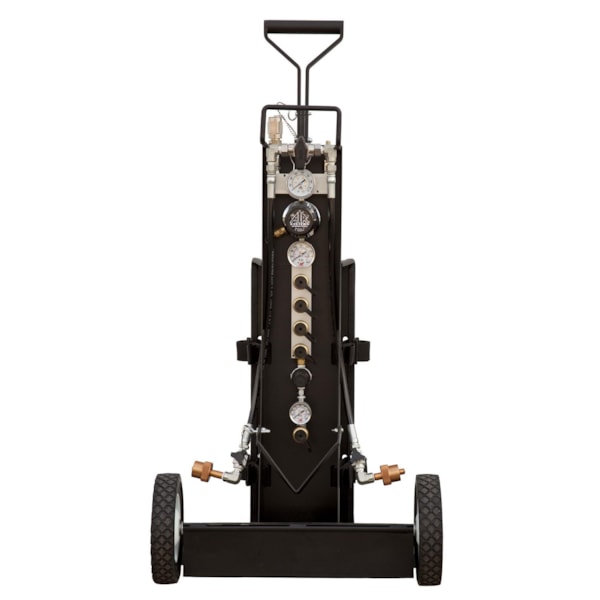 2-Cylinder MULTI-PAK™ Small Cylinder Rescue Cart, 4 Outlets, 4500 PSI, with Secondary Low Pressure Regulator and Outlet for Tools