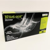 Nitri-Cor Silver™ Industrial Grade 4 mil Powder Free 9.6" Nitrile Disposable Gloves, 100/Box thumbnail 1