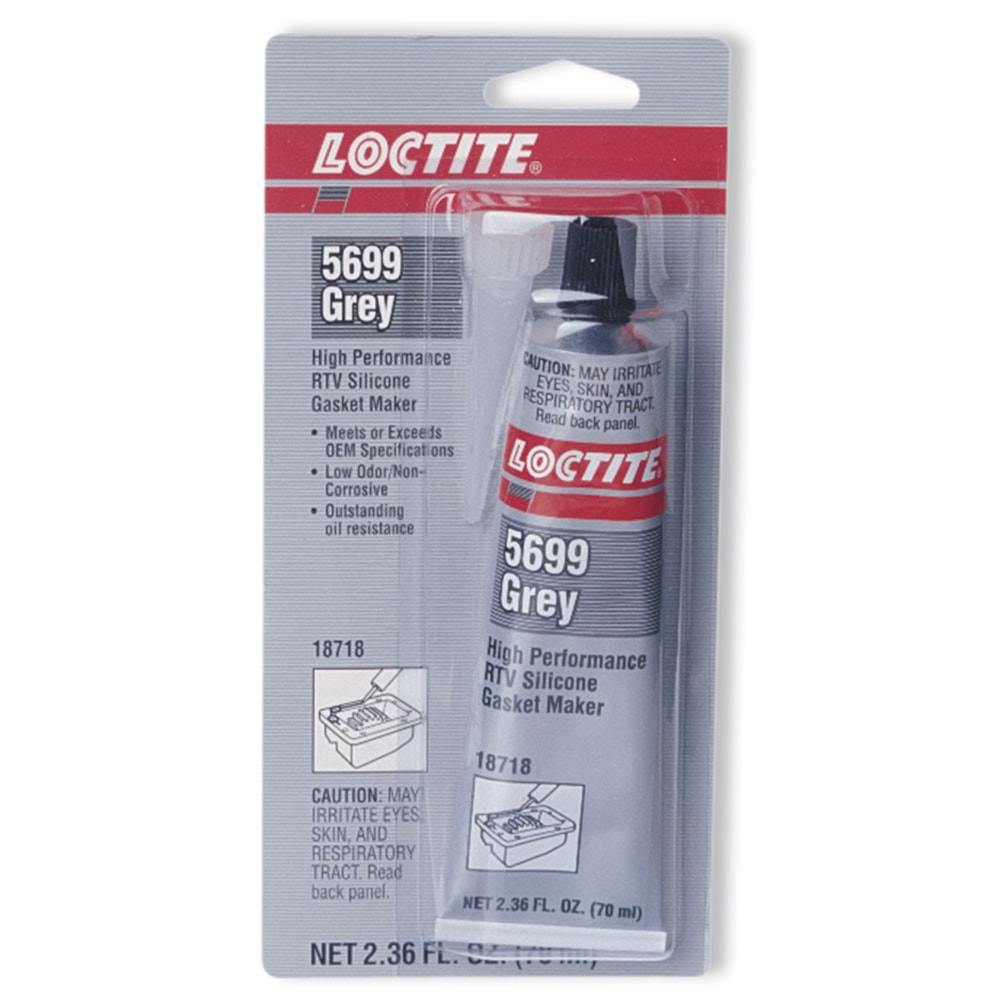 Grey Temperature Resistant -75°F to 625°F RTV Gasket Maker and Sealant, 70 ml Tube
