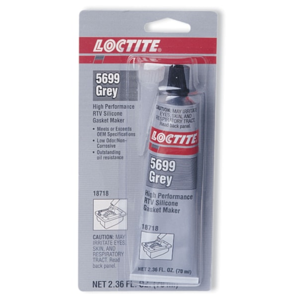 Grey Temperature Resistant -75°F to 625°F RTV Gasket Maker and Sealant, 70 ml Tube