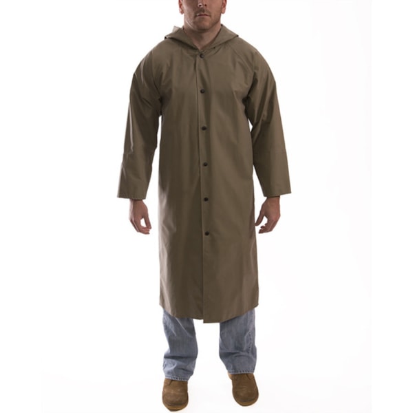 Magnaprene™ 60" Attached Hood Olive Drab Flame Resistant Neoprene Coated Nylon FR Coat