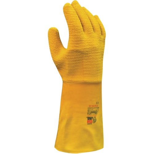 Nitty Gritty® 14" Fully Coated Natural Rubber Gauntlet Cuff Work Gloves 12 Pair