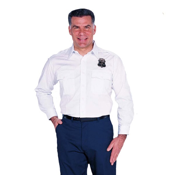 White Public Safety Style Long Sleeve Shirt