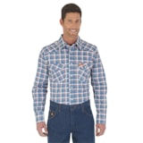 9.5 Cal Flame Resistant Western Long Sleeve Plaid FR Shirt thumbnail 4
