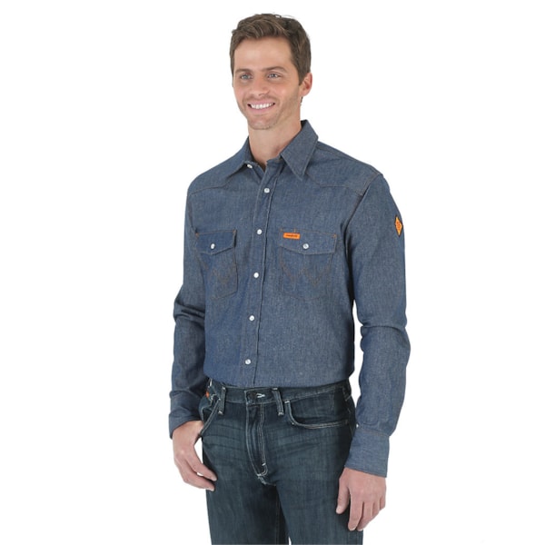9.5 Cal Flame Resistant Western Long Sleeve Plaid FR Shirt