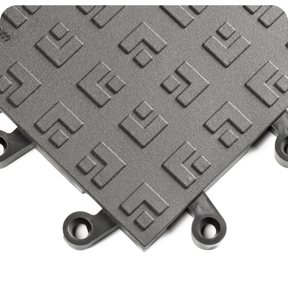 ErgoDeck® General Purpose Solid Anti-Fatigue Modular Floor Tile 18" x 18" Charcoal 10/Case