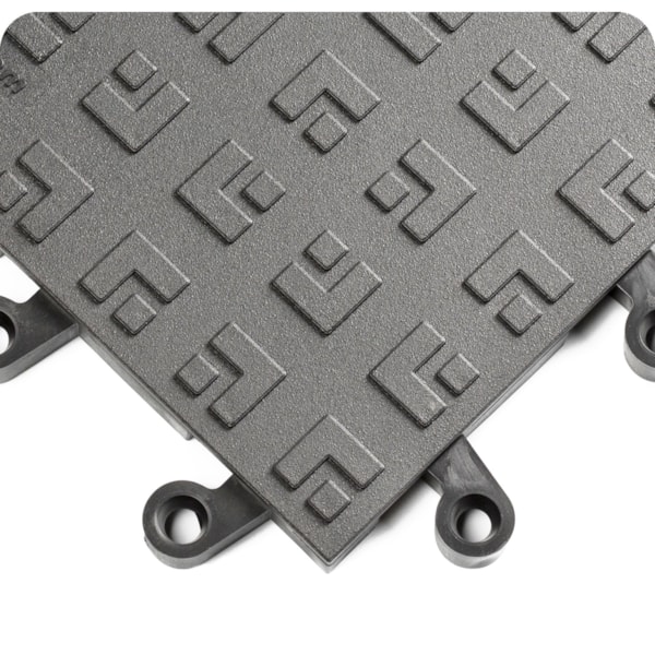 ErgoDeck® General Purpose Solid Anti-Fatigue Modular Floor Tile 18" x 18" Charcoal 10/Case