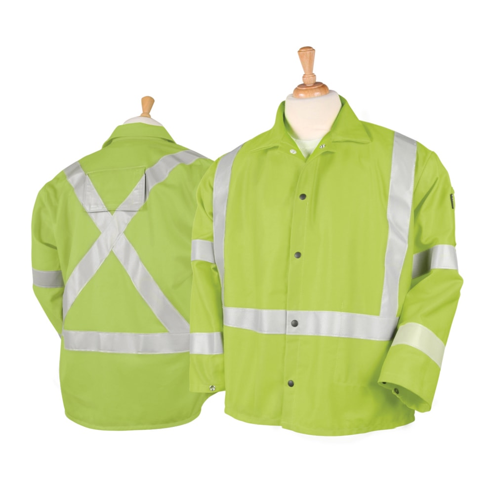 Black Stallion® TruGuard™ 200 Reflective Hi-Vis Flame Resistant Cotton Welding Jacket