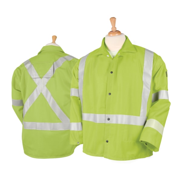 Black Stallion® TruGuard™ 200 Reflective Hi-Vis Flame Resistant Cotton Welding Jacket