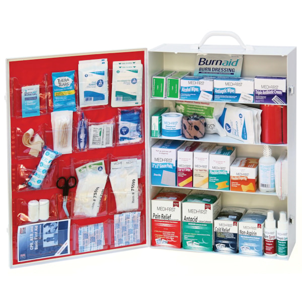 Class B 4-Shelf 150-Person ANSI First Aid Cabinet
