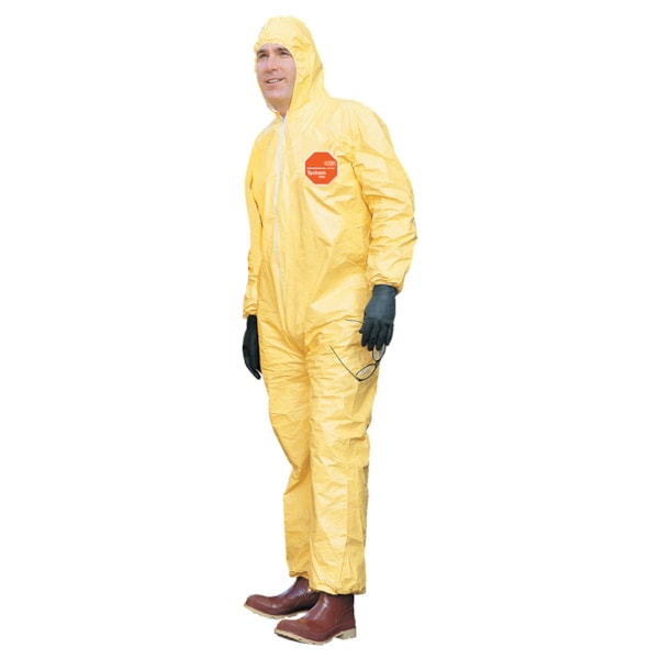 Tychem® 2000 Serged Seam, Hood, Elastic Wrists & Ankles Chemical Resistant Coveralls