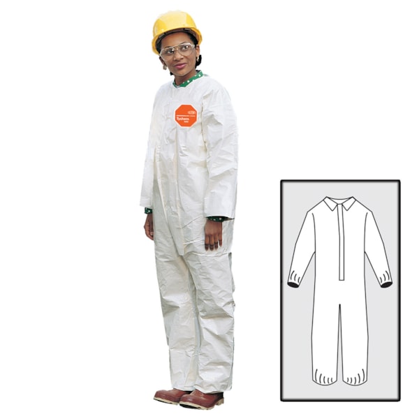 Tychem® 4000 Collar, Elastic Wrists & Ankles Chemical Resistant Coveralls